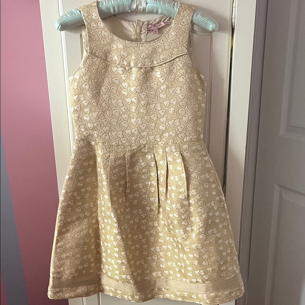 Juicy Couture Cream Heart Pattern Kids Dress